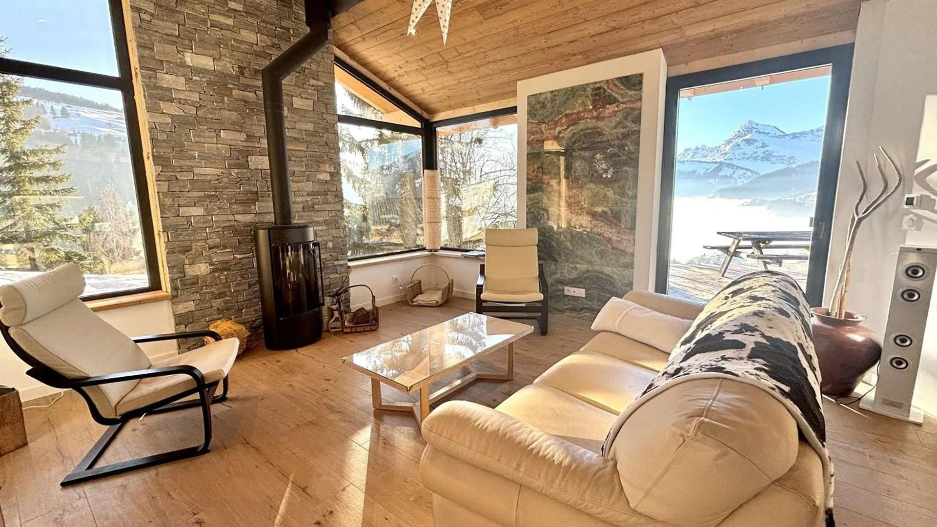 Chalet Cosy Avec Sauna Et Wifi A Notre-Dame-De-Bellecombe - Fr-1-595-36
